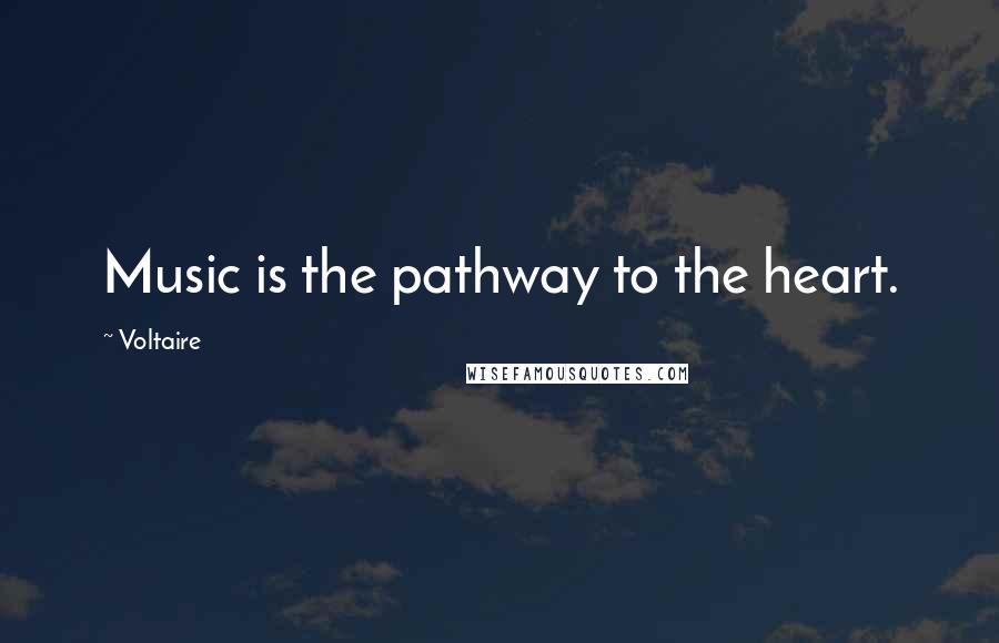 Voltaire Quotes: Music is the pathway to the heart.