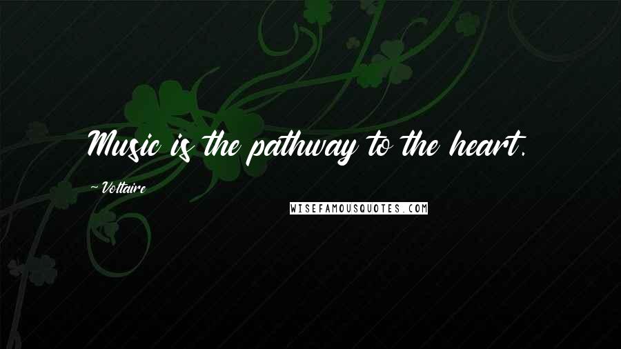 Voltaire Quotes: Music is the pathway to the heart.