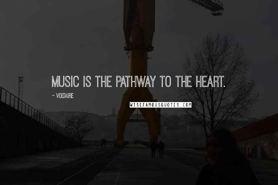 Voltaire Quotes: Music is the pathway to the heart.