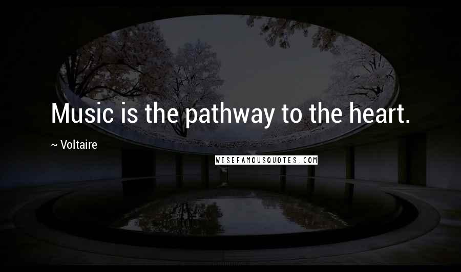 Voltaire Quotes: Music is the pathway to the heart.