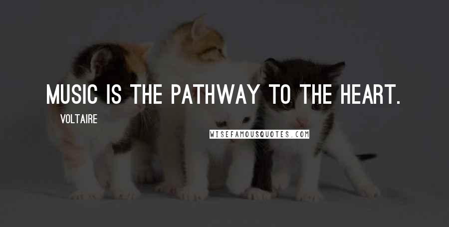 Voltaire Quotes: Music is the pathway to the heart.