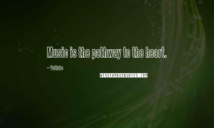 Voltaire Quotes: Music is the pathway to the heart.