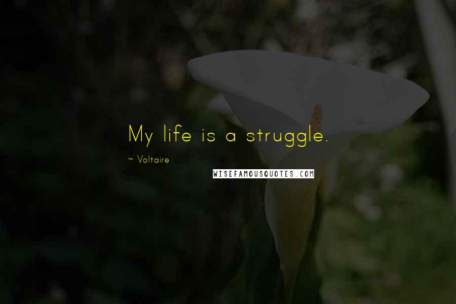 Voltaire Quotes: My life is a struggle.