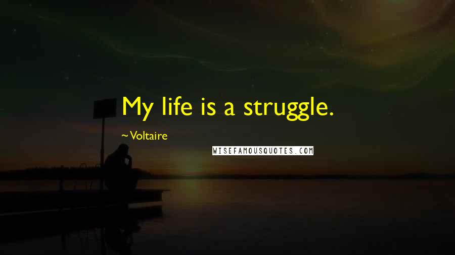 Voltaire Quotes: My life is a struggle.