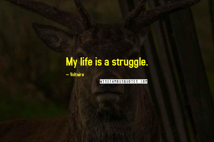 Voltaire Quotes: My life is a struggle.