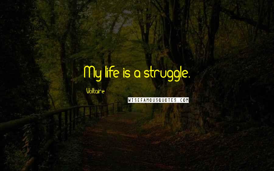 Voltaire Quotes: My life is a struggle.