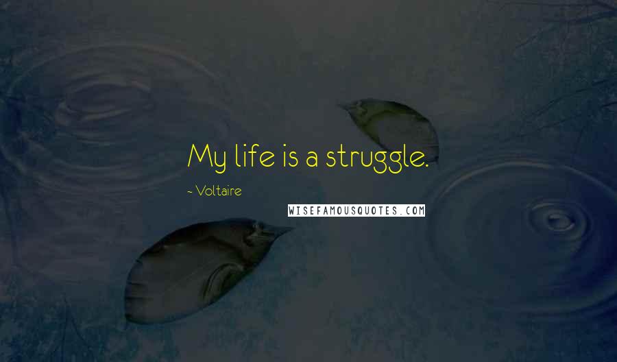 Voltaire Quotes: My life is a struggle.