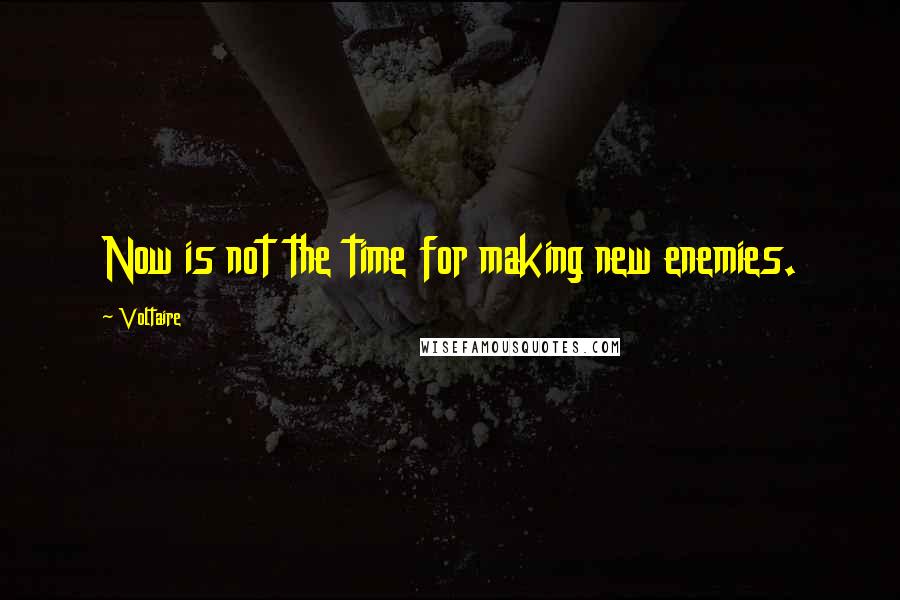 Voltaire Quotes: Now is not the time for making new enemies.