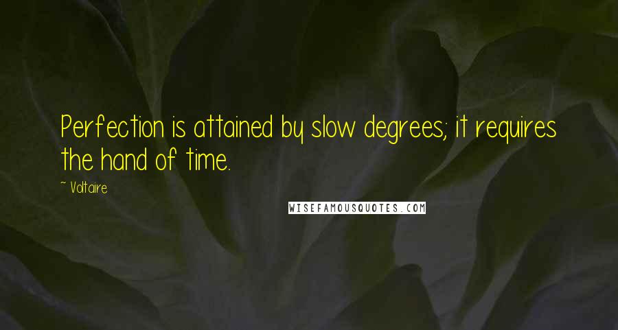 Voltaire Quotes: Perfection is attained by slow degrees; it requires the hand of time.