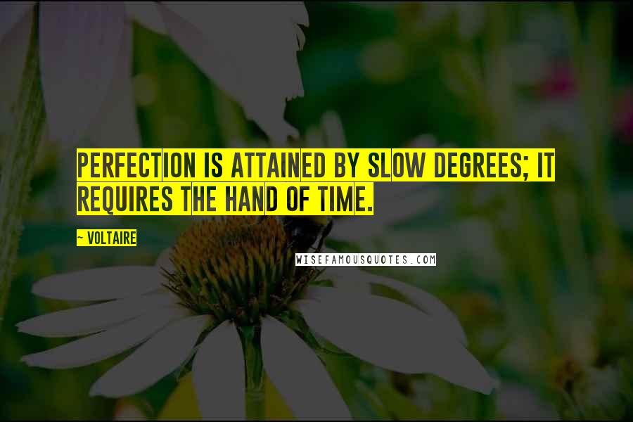 Voltaire Quotes: Perfection is attained by slow degrees; it requires the hand of time.