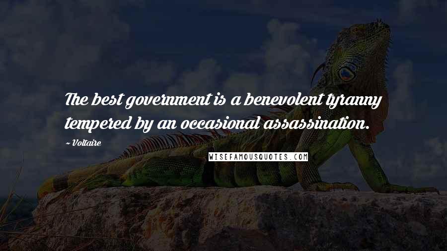 Voltaire Quotes: The best government is a benevolent tyranny tempered by an occasional assassination.