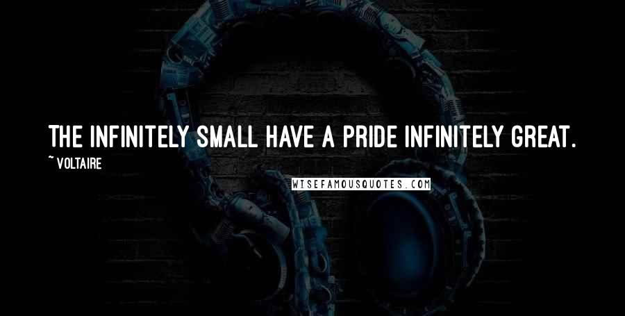 Voltaire Quotes: The infinitely small have a pride infinitely great.