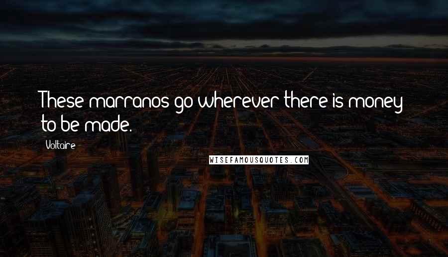 Voltaire Quotes: These marranos go wherever there is money to be made.