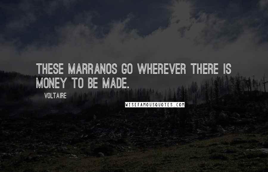 Voltaire Quotes: These marranos go wherever there is money to be made.