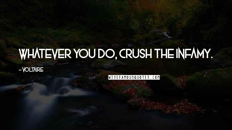 Voltaire Quotes: Whatever you do, crush the infamy.