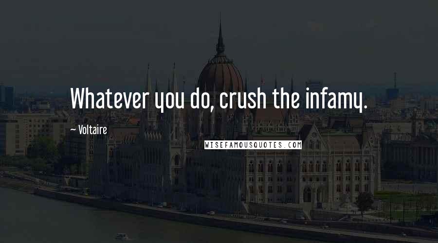 Voltaire Quotes: Whatever you do, crush the infamy.