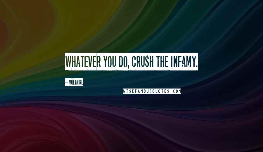 Voltaire Quotes: Whatever you do, crush the infamy.