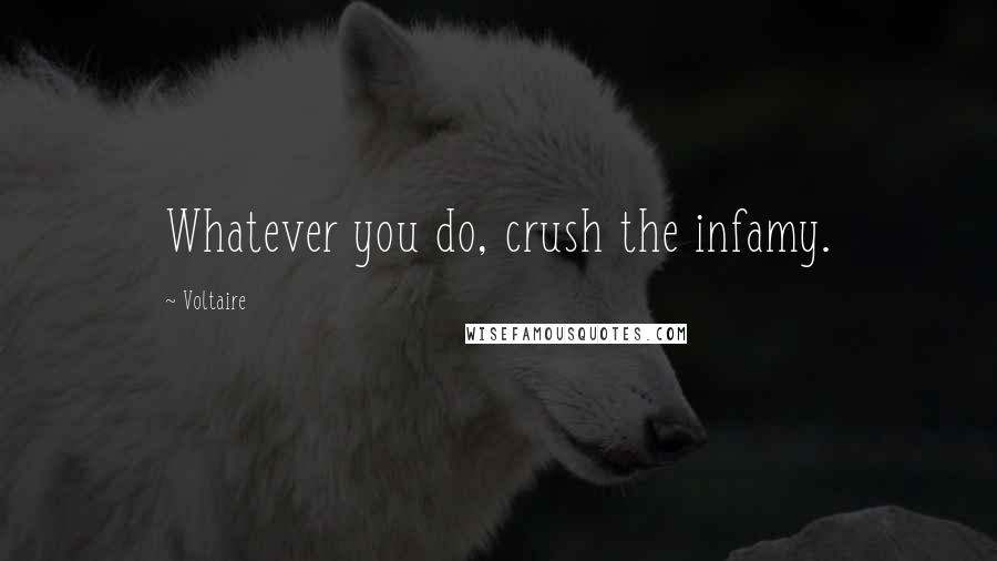 Voltaire Quotes: Whatever you do, crush the infamy.