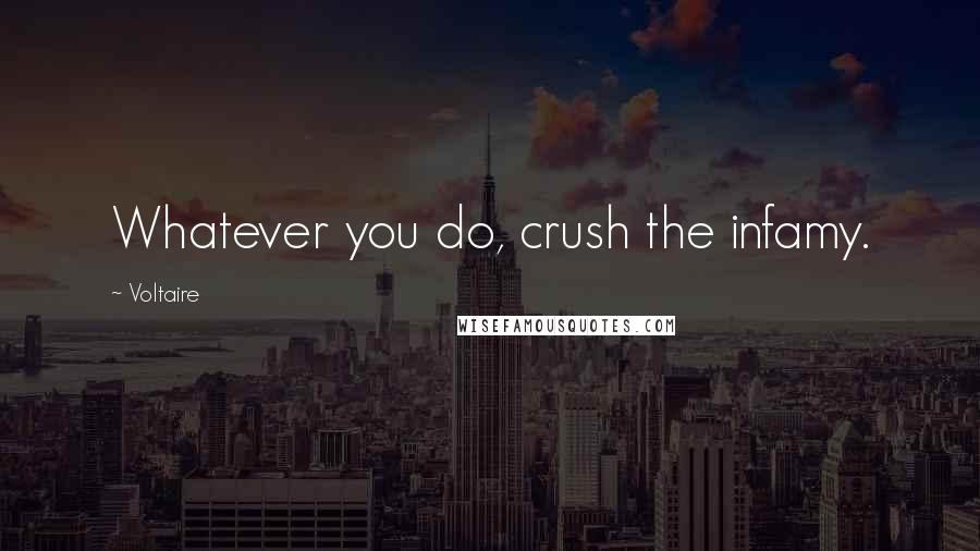 Voltaire Quotes: Whatever you do, crush the infamy.