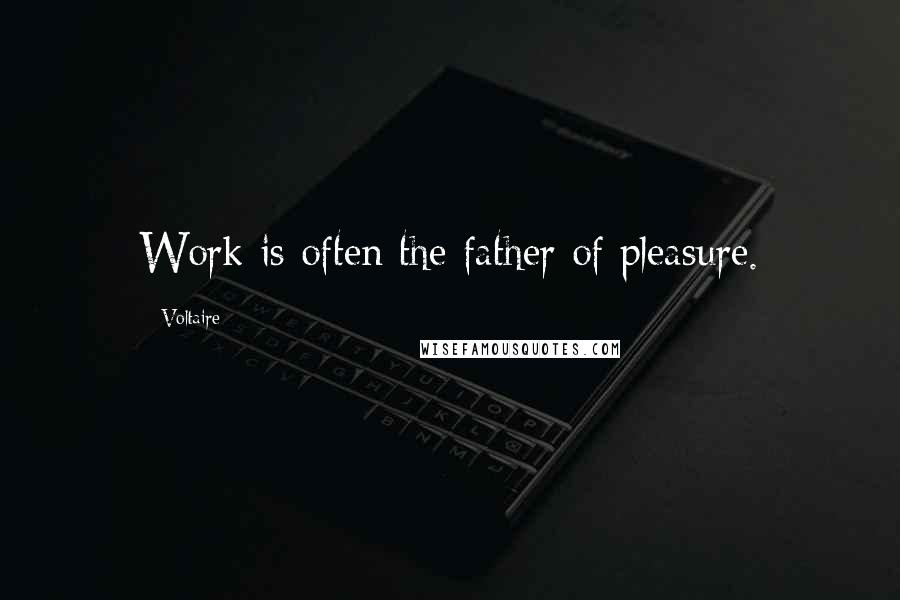 Voltaire Quotes: Work is often the father of pleasure.