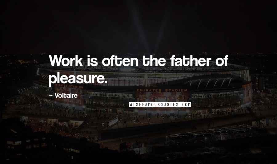 Voltaire Quotes: Work is often the father of pleasure.