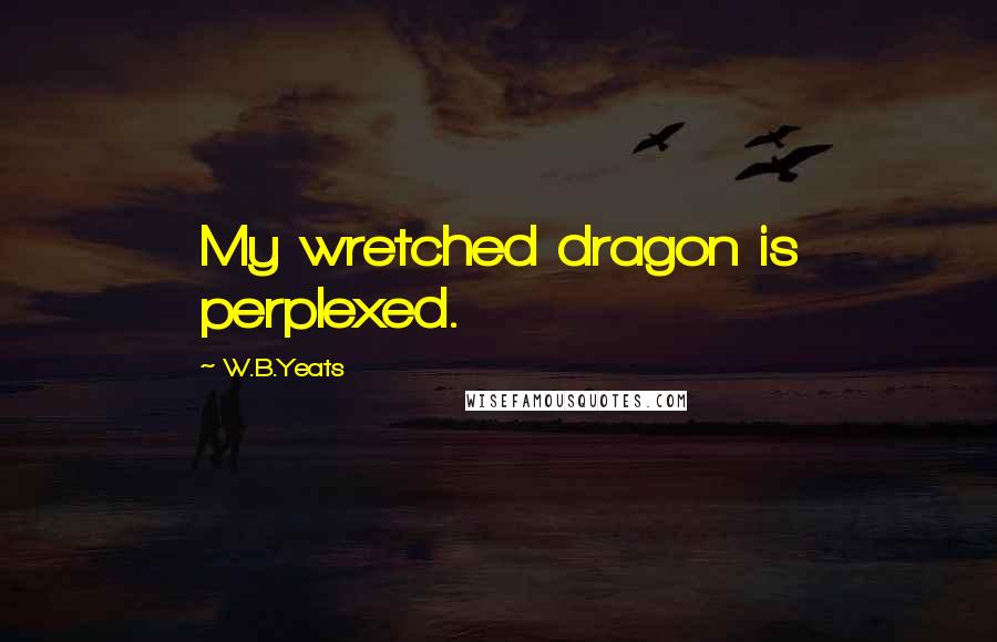 W.B.Yeats Quotes: My wretched dragon is perplexed.