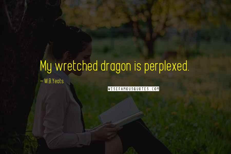 W.B.Yeats Quotes: My wretched dragon is perplexed.