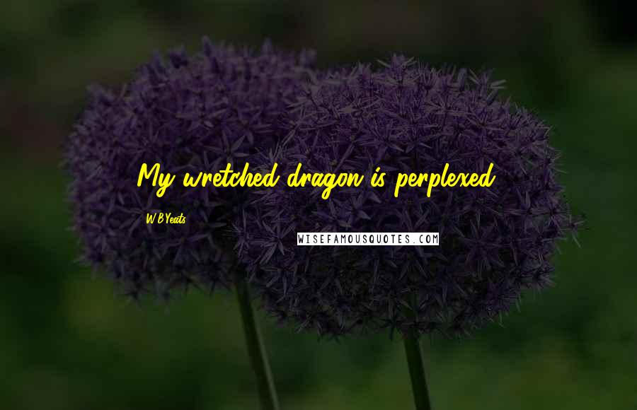 W.B.Yeats Quotes: My wretched dragon is perplexed.