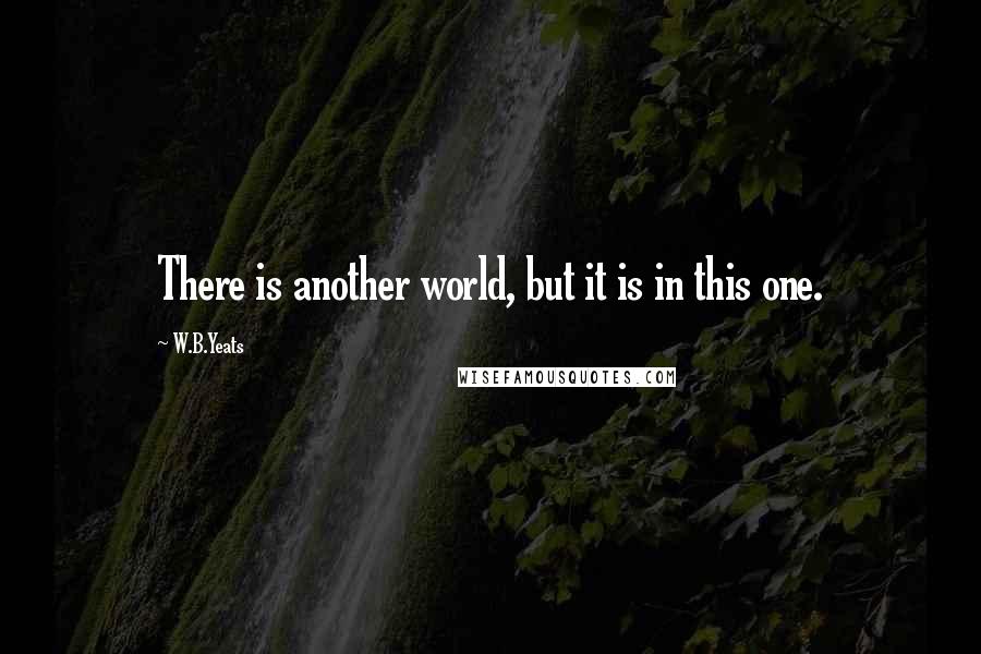 W.B.Yeats Quotes: There is another world, but it is in this one.