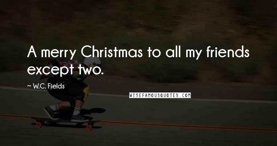 W.C. Fields Quotes: A merry Christmas to all my friends except two.