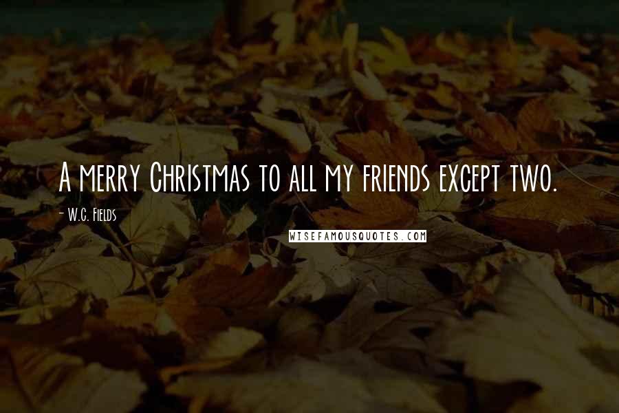 W.C. Fields Quotes: A merry Christmas to all my friends except two.