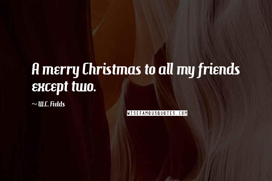 W.C. Fields Quotes: A merry Christmas to all my friends except two.