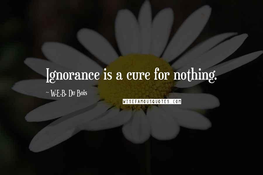 W.E.B. Du Bois Quotes: Ignorance is a cure for nothing.