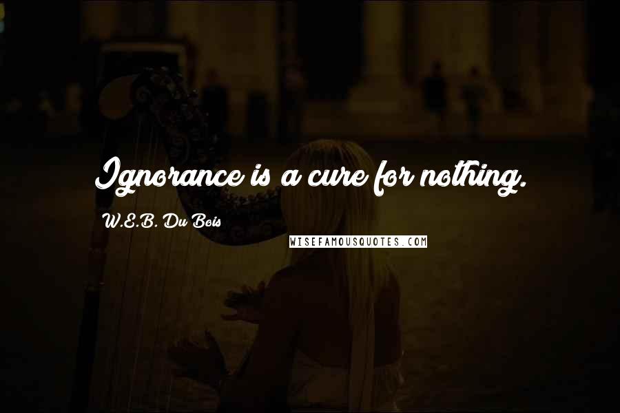 W.E.B. Du Bois Quotes: Ignorance is a cure for nothing.