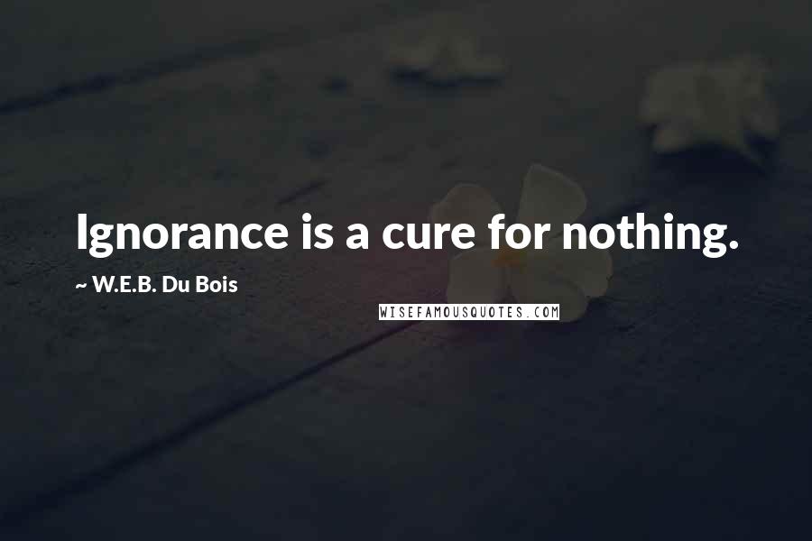 W.E.B. Du Bois Quotes: Ignorance is a cure for nothing.