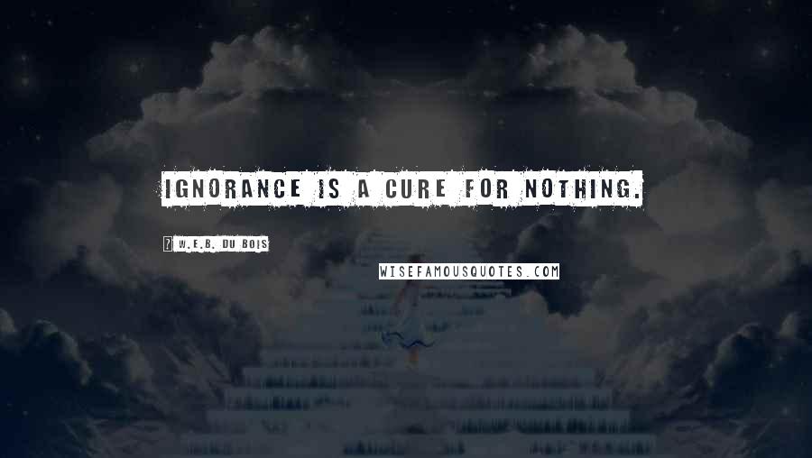 W.E.B. Du Bois Quotes: Ignorance is a cure for nothing.