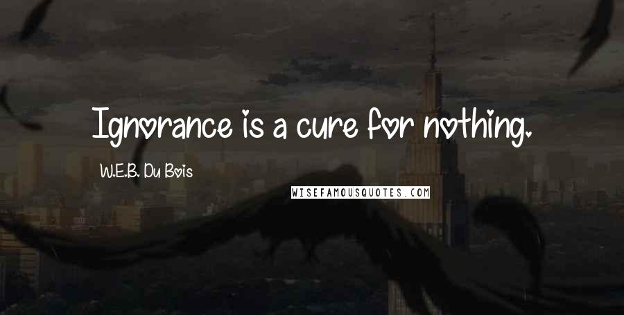 W.E.B. Du Bois Quotes: Ignorance is a cure for nothing.