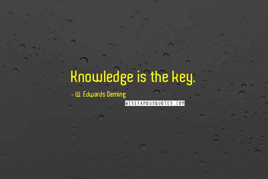W. Edwards Deming Quotes: Knowledge is the key.