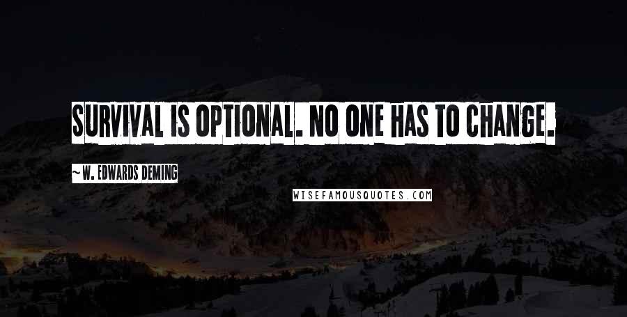 W. Edwards Deming Quotes: Survival is optional. No one has to change.