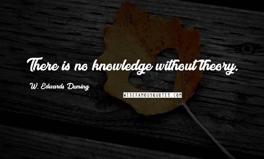 W. Edwards Deming Quotes: There is no knowledge without theory.