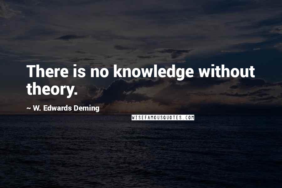 W. Edwards Deming Quotes: There is no knowledge without theory.