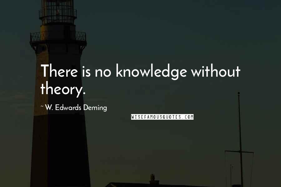 W. Edwards Deming Quotes: There is no knowledge without theory.