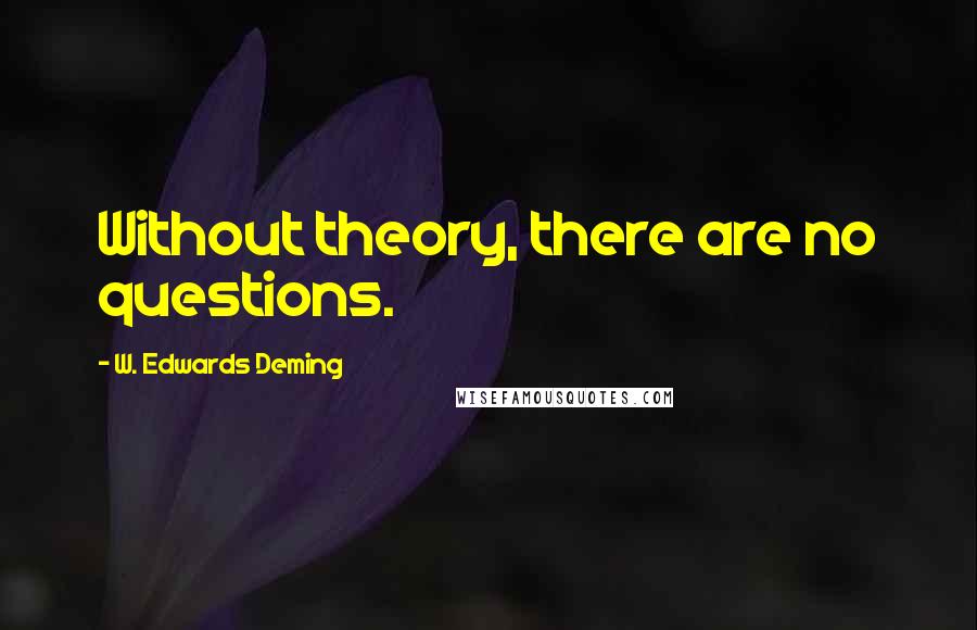 W. Edwards Deming Quotes: Without theory, there are no questions.