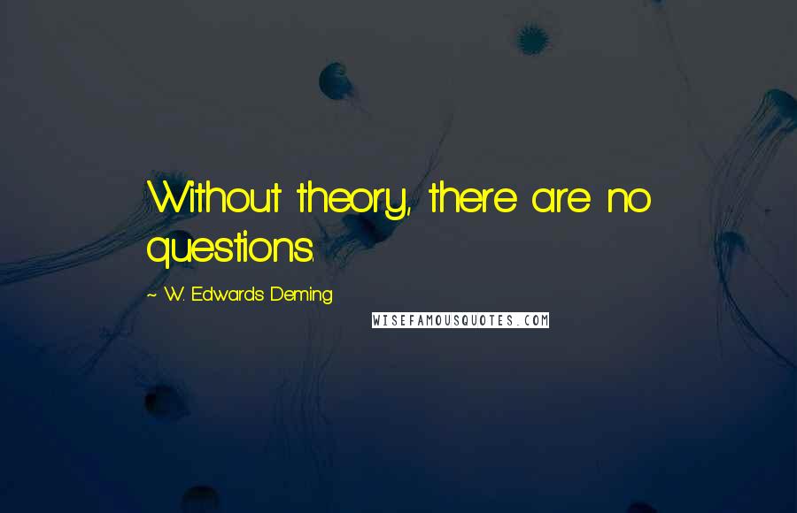 W. Edwards Deming Quotes: Without theory, there are no questions.