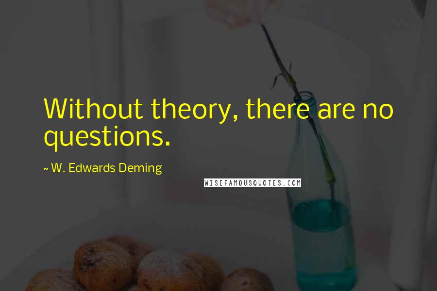 W. Edwards Deming Quotes: Without theory, there are no questions.