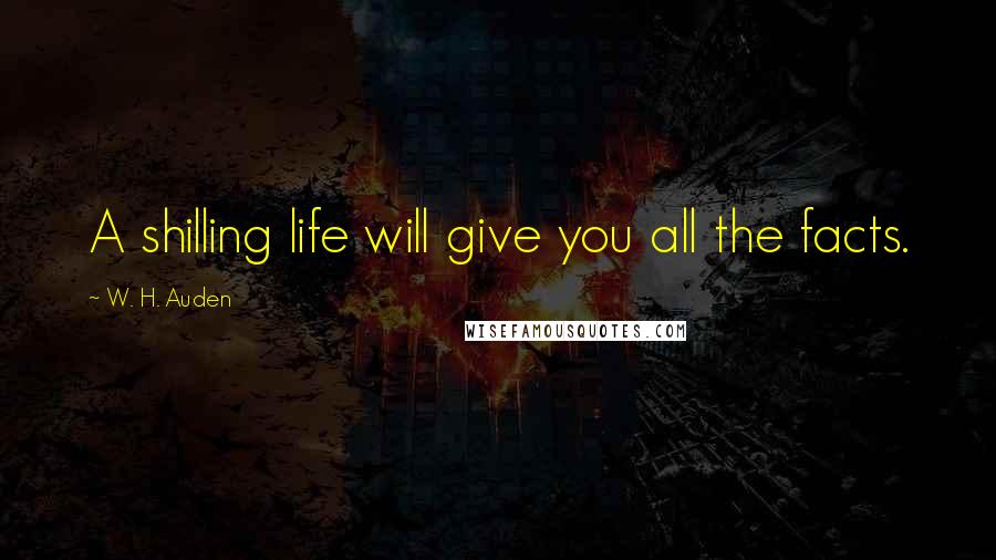 W. H. Auden Quotes: A shilling life will give you all the facts.