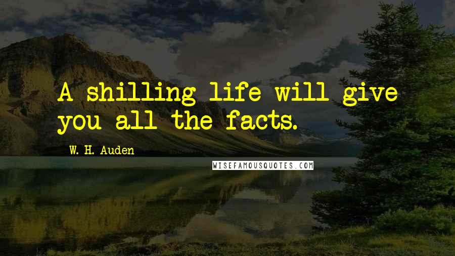 W. H. Auden Quotes: A shilling life will give you all the facts.