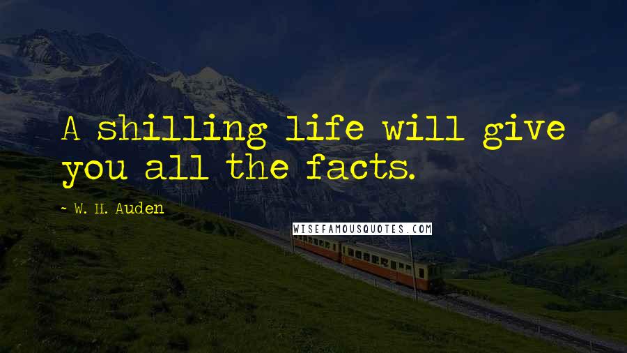 W. H. Auden Quotes: A shilling life will give you all the facts.