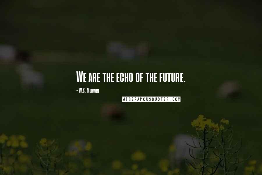 W.S. Merwin Quotes: We are the echo of the future.