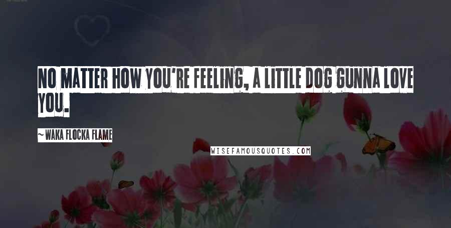 Waka Flocka Flame Quotes: No matter how you're feeling, a little dog gunna love you.